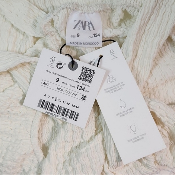 Zara Girls Cream Cross-Front Tank, Size  8/9 ~ NWT - Picture 3 of 6